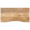 vidaXL Desk Top with Curve 120x50x2,5 cm Solid Wood Rough Mango