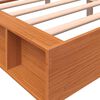 vidaXL Bed Frame without Mattress Wax Brown 150x200 cm King Size Solid Wood Pine