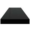 vidaXL Floating Wall Shelf Black 90x23.5x3.8 cm MDF