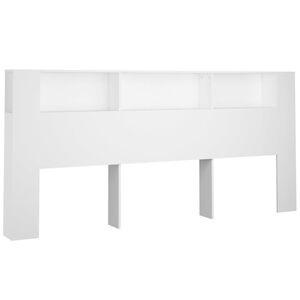 vidaXL Headboard Cabinet White 140x18.5x104.5 cm