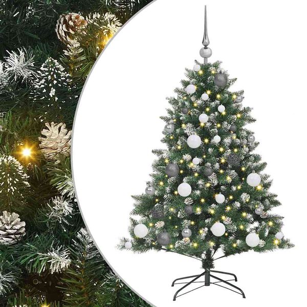 vidaXL Artificial Christmas Tree with 150 LEDs with Stand Green 120 cm