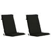 vidaXL High Back Chair Cushion GEMERT 2 pcs 100% Polyester Black