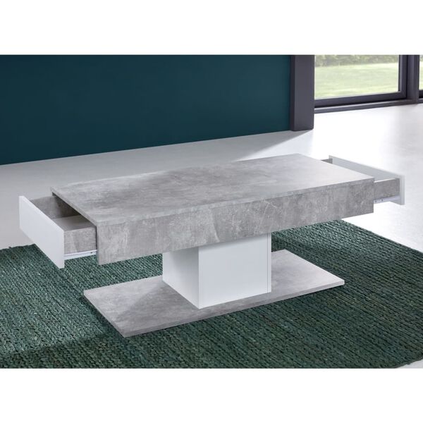 Trendteam Coffee Table Universal CT-124 Stone Grey and White