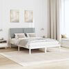 vidaXL Bed Frame Light Grey 140 x 190 cm Solid Pine Wood