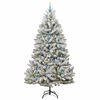 vidaXL Artificial Christmas Tree Green and White 240 cm PVC and Metal