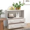 vidaXL Sideboard HAMAR White 85x35x80 cm Solid Wood Pine