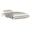 vidaXL Floor Bed Frame White 90 x 200 cm Solid pine wood