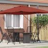 vidaXL Cantilever Roma Parasol Red and Black 352 x 251 x 260 cm