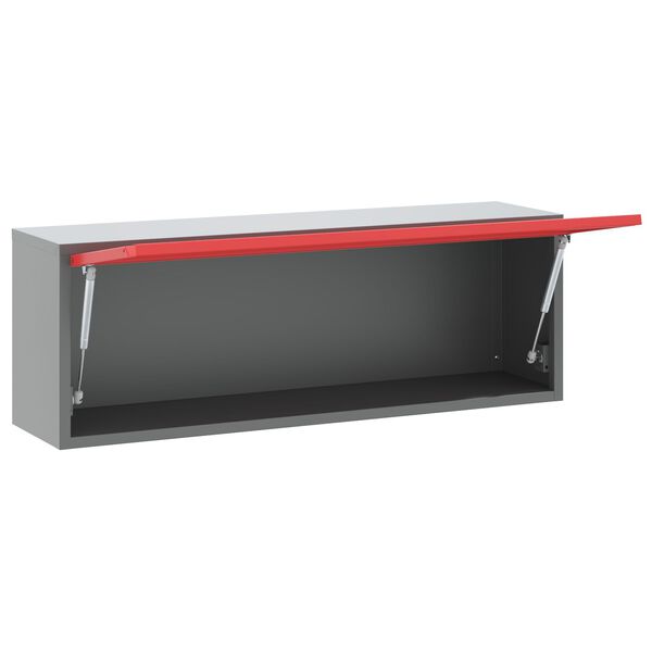 vidaXL Tool Cabinet Red and grey 100 x 25 x 35 cm Powder-coated steel