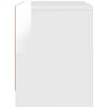 vidaXL Bedside Cabinet High Gloss White 45x34x44.5 cm Engineered Wood