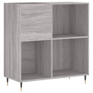 vidaXL Record Cabinet Grey Sonoma 84,5x38x89 cm Engineered Wood
