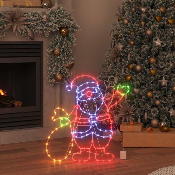 vidaXL Santa Claus Light Multicolour 58.5 x 60 x 1.3 cm Iron