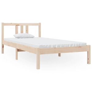 vidaXL Bed Frame without Mattress Solid Wood 90x190 cm Single Single