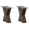 vidaXL Coffee Table Legs X-Shaped 2 pcs Natural Steel 30x(30-31) cm Steel