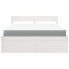 vidaXL Bed with Drawers and Mattress White 160x200 cm Solid Wood Pine