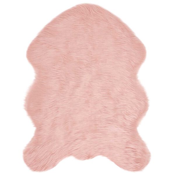 vidaXL Faux Sheepskin Rug Tafalla Pink 80 x 120 cm Polyester