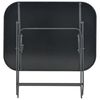 vidaXL Folding Garden Table Grey 100x75x72 cm Glass and Steel