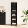 vidaXL Wardrobe with Shelf Black Oak 50 x 50 x 200 cm Engineered Wood