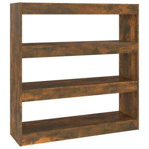 vidaXL Book Cabinet/Room Divider Smoked Oak 100x30x103 cm