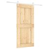 vidaXL Sliding Door 95 x 210 cm Solid Pine Wood (Untreated)