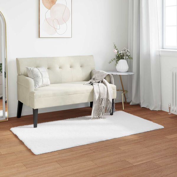 vidaXL Faux Rabbit Fur Rug Olite White 60 x 110 cm Polyester