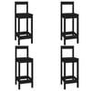 vidaXL 5 Piece Bar Set Black Solid Wood Pine