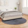 vidaXL Faux Sheepskin Rug Tafalla Anthracite &Oslash; 160 cm Polyester