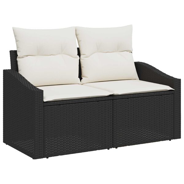 vidaXL Garden Sofa with Cushion 123 x 62 x 69 cm Poly Rattan