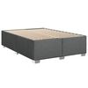 vidaXL Bed Frame without Mattress Dark Grey Double Fabric