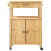 vidaXL Kitchen Trolley MONZA 60x40x88.5 cm Solid Wood Pine