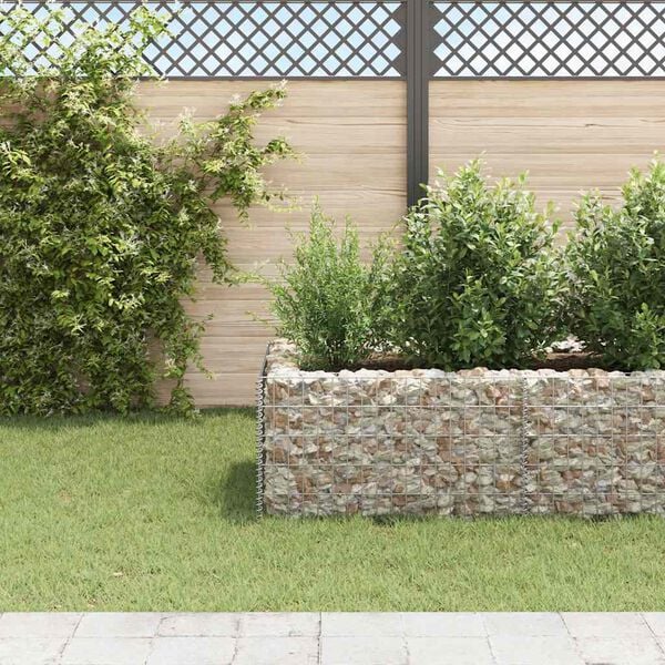vidaXL Gabion Raised Bed Steel 360x90x50 cm
