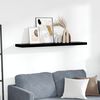vidaXL Floating Wall Shelf High Gloss Black 120x23.5x3.8 cm MDF