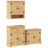 vidaXL 3 Piece Bathroom Furniture Set Corona Solid Wood Pine