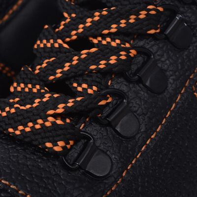 vidaXL Safety Shoes Black Size 45 Leather