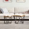 vidaXL Side Table Set 2 pcs Reclaimed Wood Engineered Wood and Steel