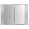 vidaXL LED Bathroom Mirror Cabinet Concrete Grey 60x12x45 cm Acrylic