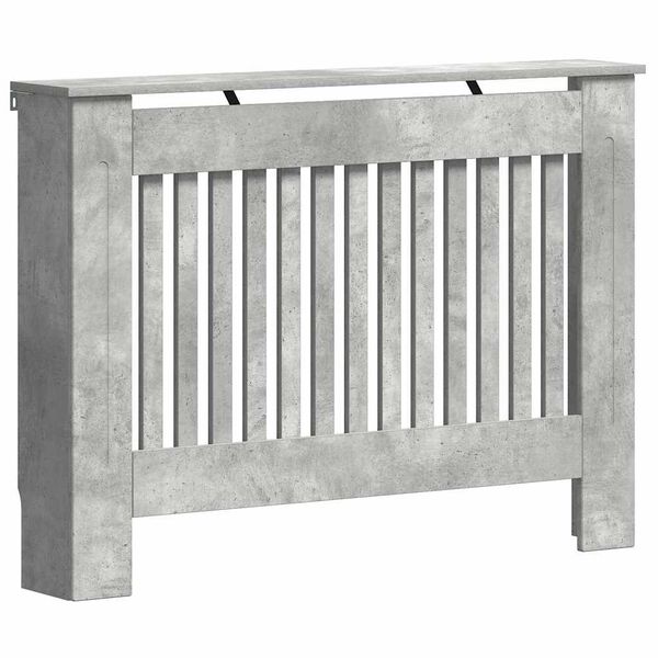 vidaXL Radiator Cover Concrete Grey 112 x 19 x 81.5 cm Engineered Wood