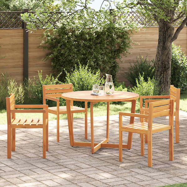 vidaXL 5 Piece Garden Dining Set Solid Wood Acacia