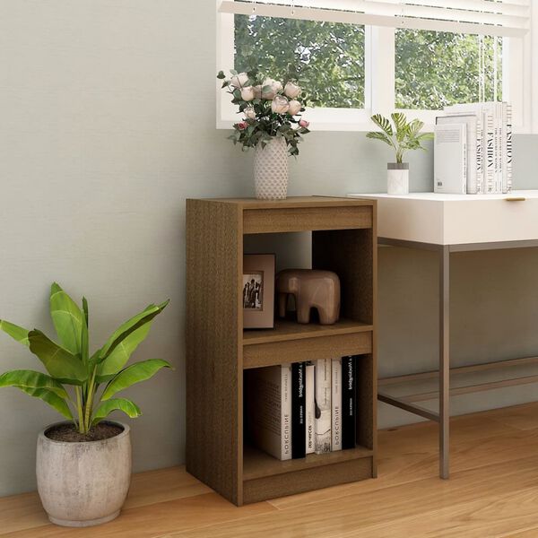 vidaXL Book Cabinet Honey Brown 40x30x71.5 cm Solid Pinewood