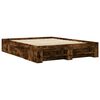 vidaXL Bed Frame without Mattress Smoked Oak 150x200 cm King Size Engineered Wood