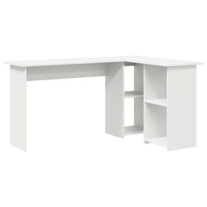 vidaXL Desk White 142 x 102 x 73 cm Engineered Wood