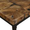 vidaXL Coffee Table Teak Resin 60x60x40 cm Black and Brown