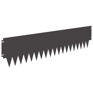 vidaXL Lawn Edging 10 pcs 103 x 25 cm Steel Black