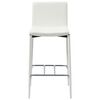 vidaXL Bar Stools 2 pcs White Faux Leather