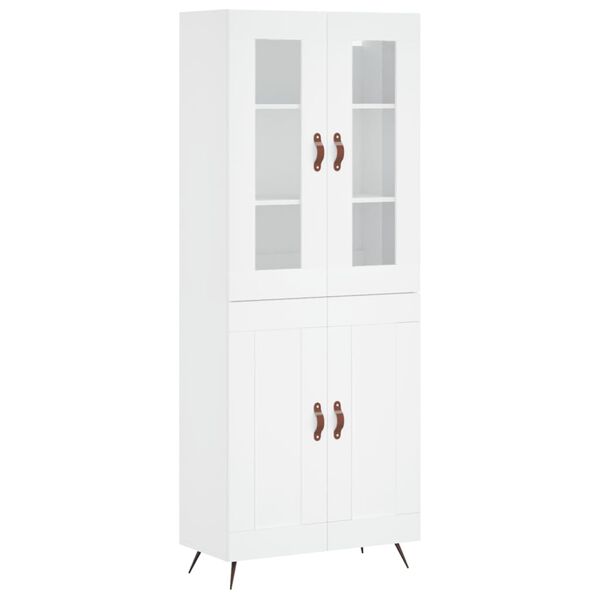 vidaXL Highboard White 69.5x34x180 cm Engineered Wood