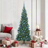 vidaXL Corner Artificial Christmas Tree Green 180 cm PVC and Metal