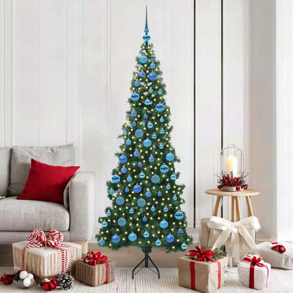 vidaXL Corner Artificial Christmas Tree Green 180 cm PVC and Metal