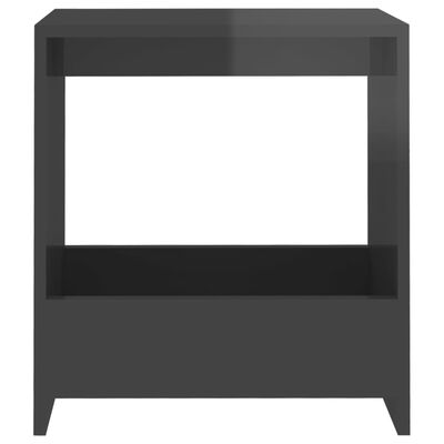 vidaXL Side Table High Gloss Grey 50x26x50 cm Engineered Wood