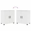 vidaXL Bathroom Furniture Set 4 pcs High gloss white Engineered wood