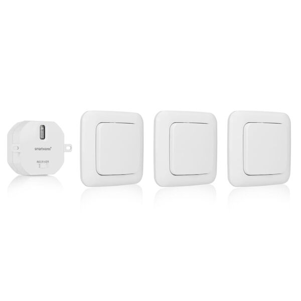 Smartwares Bedroom Light Switch Set 8x8x1.7 cm White